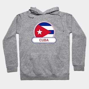 Cuba Country Badge - Cuba Flag Hoodie